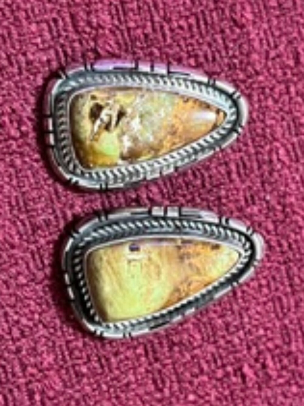 Sterling and Green Turquoise Earrings
